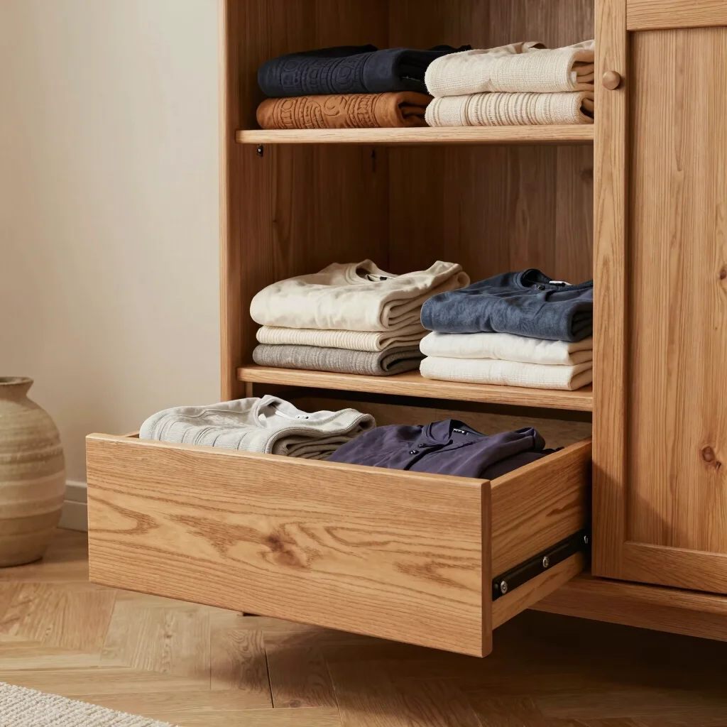Gaveta de cômoda organizada com roupas dobradas, Zuppify